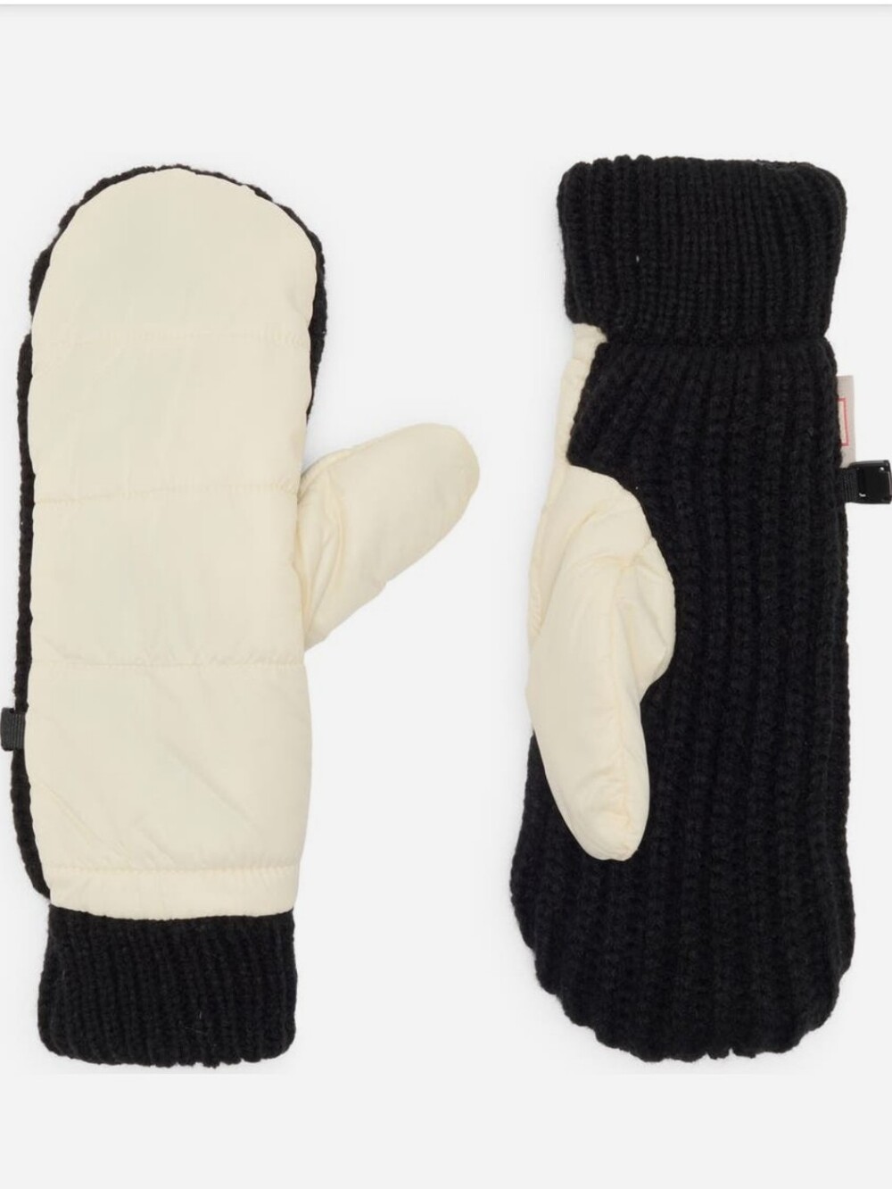 Hunter Women's Intrepid Fleece Mittens In White Willow Size L/XL